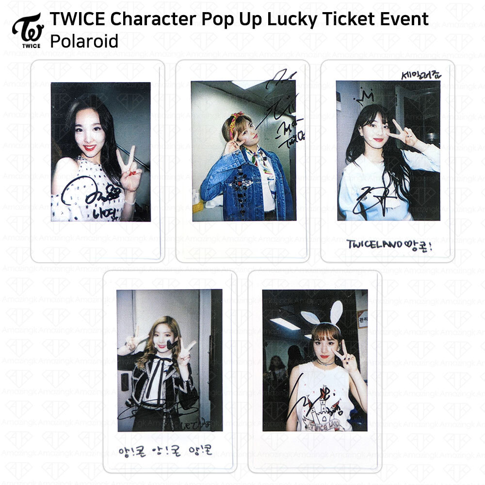 TWICE Character Pop Up Store Lucky Ticket Event Polaroid Photocard