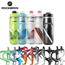 ROCKBROS Bike Water Bottle&Holder Cage Set Insulated 620ml Portable Multicolored