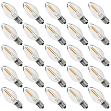 25pack Led Night Light Bulbs C7 Candelabra Led Light Bulbs E12 Chandelier Base 0