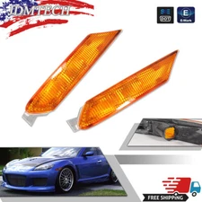 For 2004-2008 MAZDA RX-8 Amber Corner Side Turn Marker Indicator Lights RH+LH