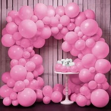 KatchOn Bubble Gum Pink Balloon Arch Kit - Different Sizes 18 12 10 5 Inch Pi...