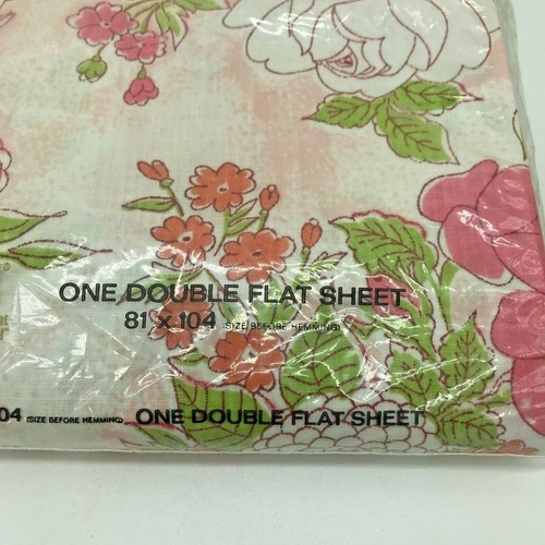 Lady Pepperell No Iron Muslin Regency Rose Double Flat Sheet 2 Pillow Cases - Picture 4 of 7