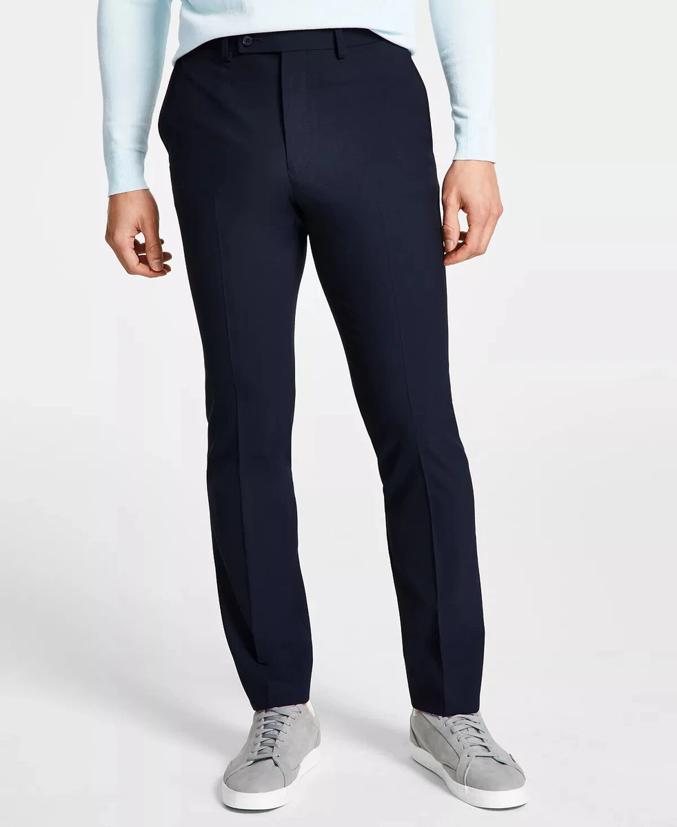 dkny men's modern fit stretch suit pants