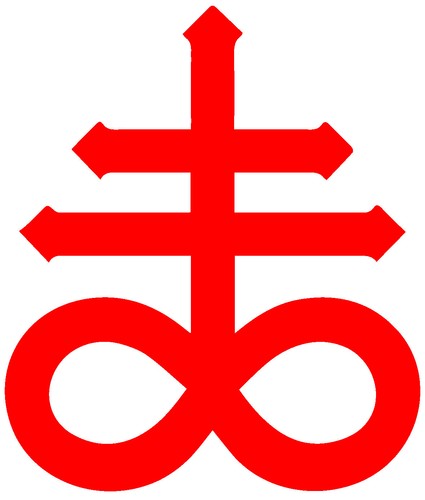 Leviathan Cross Die Cut Vinyl Sticker - Occult Baphomet Pentagram Decal Car 666 - Picture 9 of 10