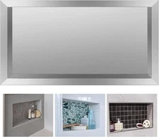 Stainless Steel Shower Niche 24" X 12",No Tile Needed Recessed Shower Shelf