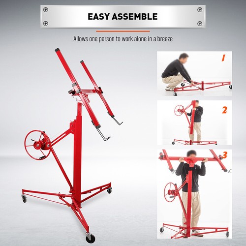 11FT Drywall Panel Lifter Gyprock Plasterboard Sheet Board Hoist Lift 68Kg Au - Picture 5 of 8
