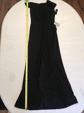 Nwt Nordstrom Size Small Women's LuLus Long Shoulder dress Black MSRP $94 B3