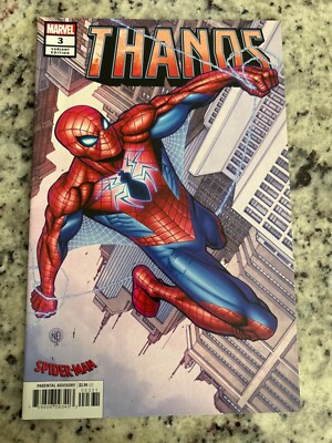 Thanos #3 Vol. 3 (Marvel, 2019) Bradshaw Spider-Man Worldwide Suit Variant, VF