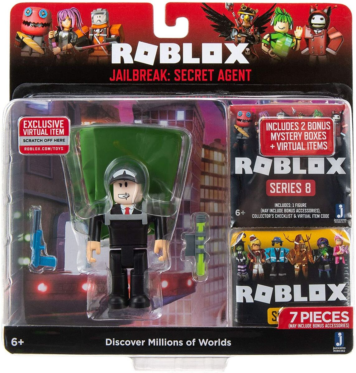  Roblox Action Collection - Series 10 Mystery Figure 6-Pack  [Includes 6 Exclusive Virtual Items] : Everything Else