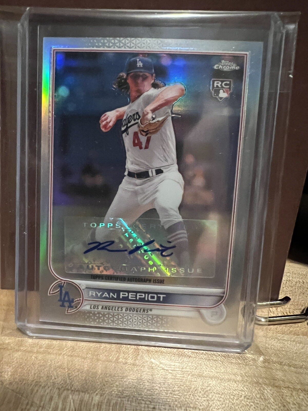 2022 Topps Chrome Update Ryan Pepiot RC Auto Los Angeles Dodgers