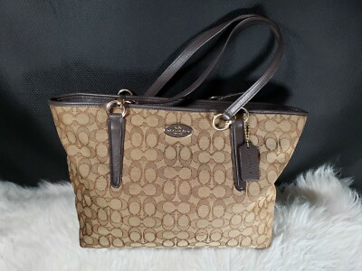 black brown coach purse