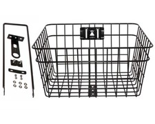 AltaLine Bicycle Steel Wire Basket W/Braces Beach Cruisers Bicycle Bike BLACK.
