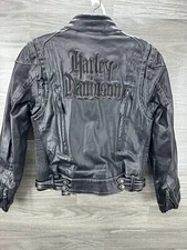 Harley Davidson Women's Medium Riding Gear Full Zip Specter Coated Denim Jacket