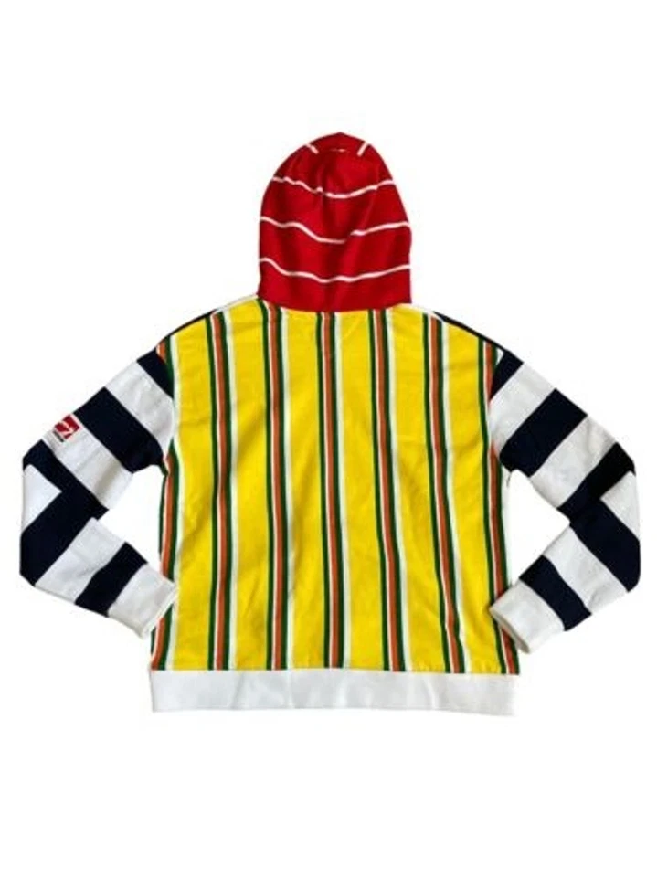 Tommy Hilfiger Denim Mujer Rayas Colorblock Sudadera con Capucha Talla S Azul Rojo Amarillo Foto 2 de 4