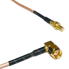 6in RG316 SMB MALE to SMA MALE ANGLE RF Cable
