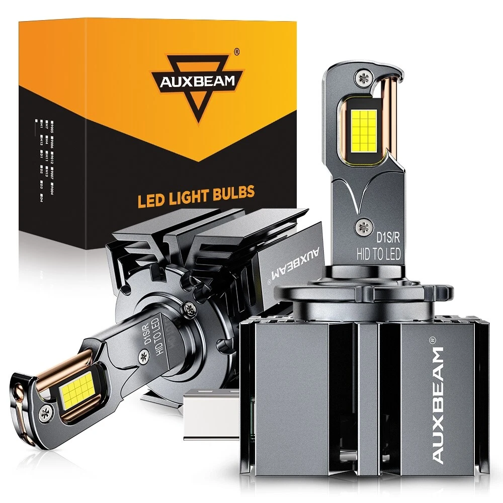 Pair AUXBEAM D1C D1S D1R LED Headlight Light Bulbs 70W Super Bright White 6500K