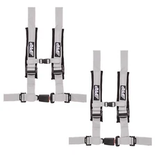 PRP 4.2 Silver 4-Point Adjustable 2" Belt Harness Pair With Auto Style Latch