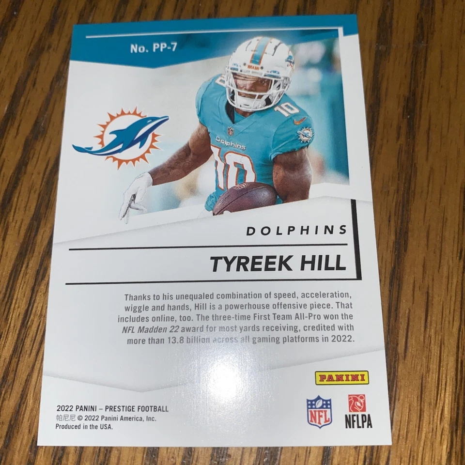 2022 Prestige Football Prestigious Pros Tyreek Hill - Miami Dolphins - Image 2 of 2