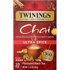 Twinings Ultra Spice Chai Tea - 20 tea bags Pack of 2