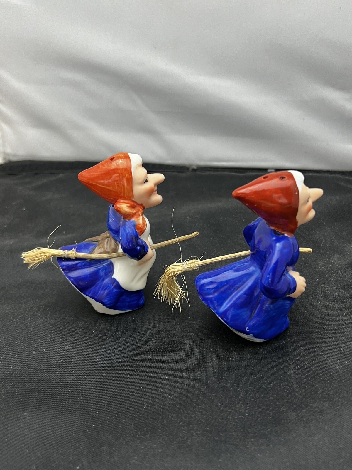 Vintage Good Luck Kitchen Witches Salt And Pepper Shakers. Excellent