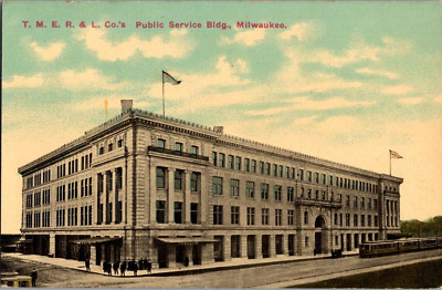 Postcard T. E. M. R. & L. Co's Public Service Building Milwaukee Wisconsin