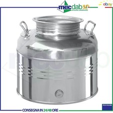 Fustino Contenitore Olio In Acciaio Inox 15/30/50LT Predisposizione Rubinetto