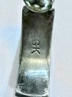 Vintage Zuni Multi Stone Inlay Sterling Silver Pierced Earrings Signed GK — photo 6