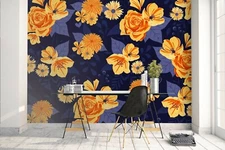 3D Vintage Floral Wallpaper Wall Mural Removable Self-adhesive Sticker 508