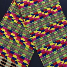 African fabric, Ankara fabric, Gold glitter pink kente print fabric, Ceremonial
