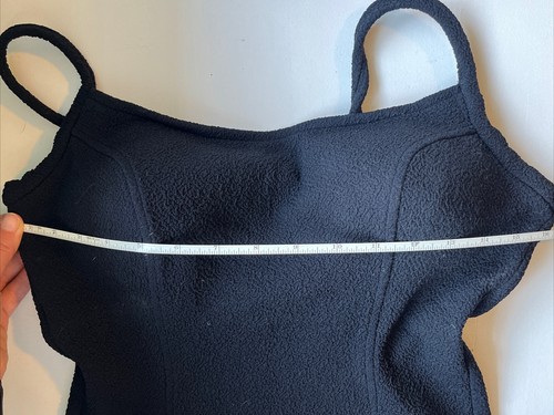 Jantzen 30s 40s Swimsuit Black Diving Girl Textured Black Skirted Sz 18 Vintage - Picture 6 of 16