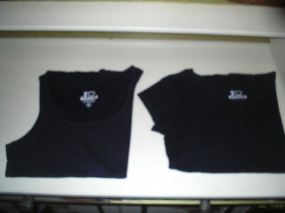 2 Shirts I love Basics Gr. M schwarz with Love from Clockhouse
