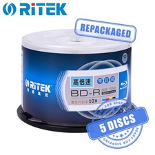 Ritek BD-R 25GB Printable 10x Blank Blu-ray Media 25 GB - 5 Discs