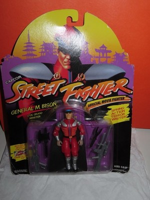 1993 Hasbro Street Fighter GENERAL M BISON EVIL GRAND MASTER Action BLACK