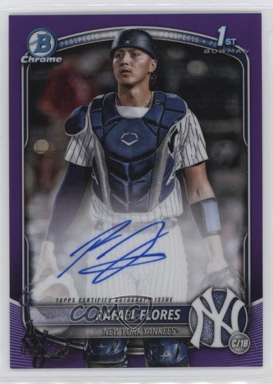 2025 Bowman Chrome Prospect Purple Refractor /250 Rafael Flores #CPA-RF Auto