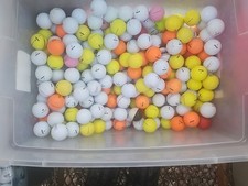50 Nitro Golf Balls 4A Condition Bright Color Mix Clean Used