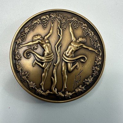 RARE ERTE BRONZE LOVE I COLLECTION   BONDS OF LOVE  MEDALLION W CoA #837 of 1500