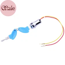 2 Wire Ignition Key Switch Lock for Gas Electric Scooter ATV Moped Go Kart Pocke