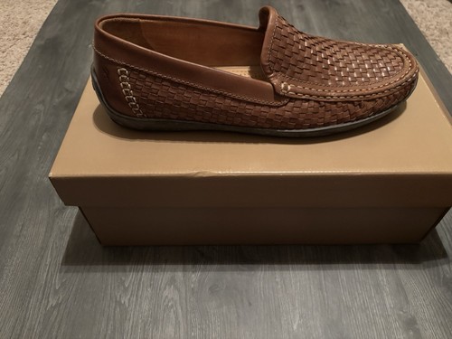 Tommy Bahama Men’s Shoes Brown Woven Leather Loafers Size 11 Medium Light Wear - Picture 3 of 15