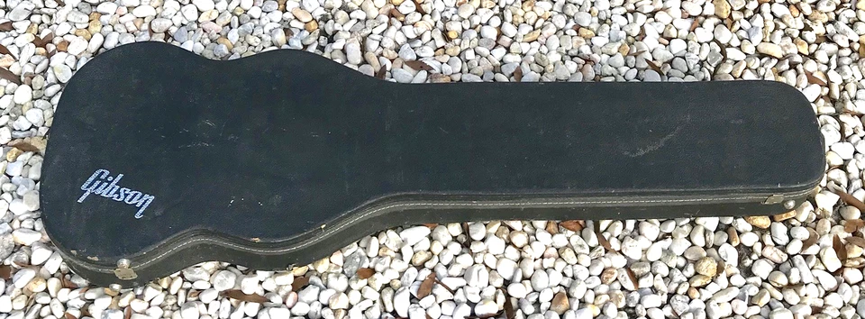 FUNDA DE BAJO GIBSON ELECTRIC EB O EB-0 SG VINTAGE AÑOS 70 ROSA PÚRPURA INTERIOR Foto 2 de 4