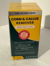 FAST ACTING LIQUID CORN & CALLUS REMOVER - 6 SOFT FOAM CUSHIONS EXP 01/27