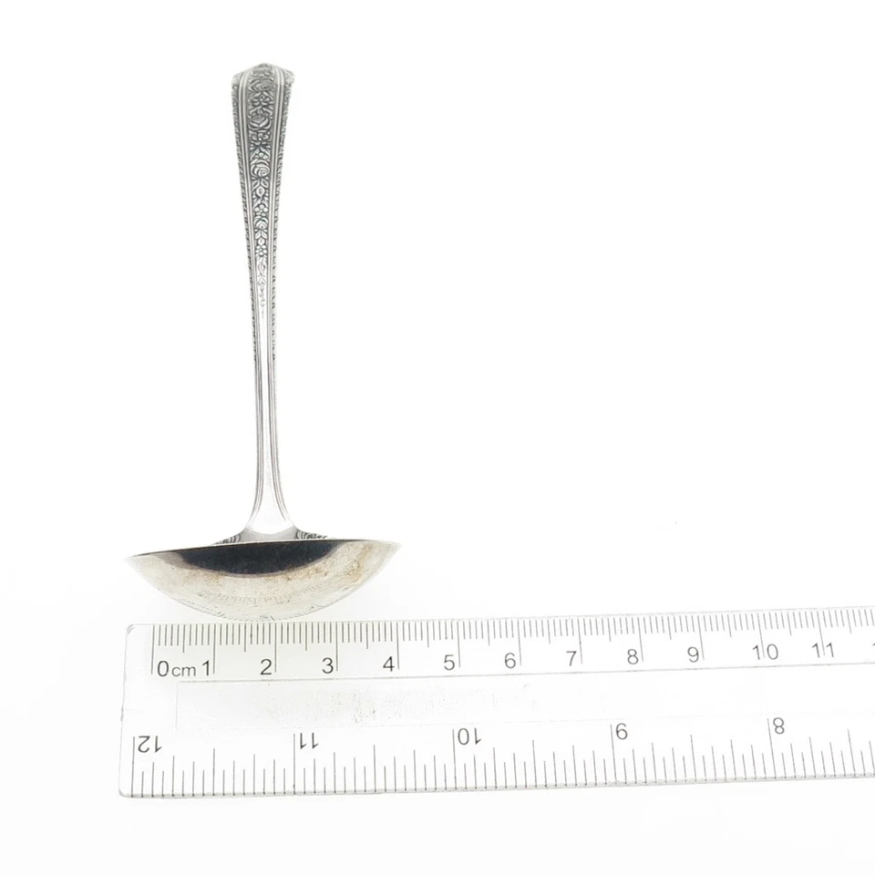 Wallace 925 Sterling Silver Antique Art Deco 1933 Normandie Cream Ladle - Image 4 of 4