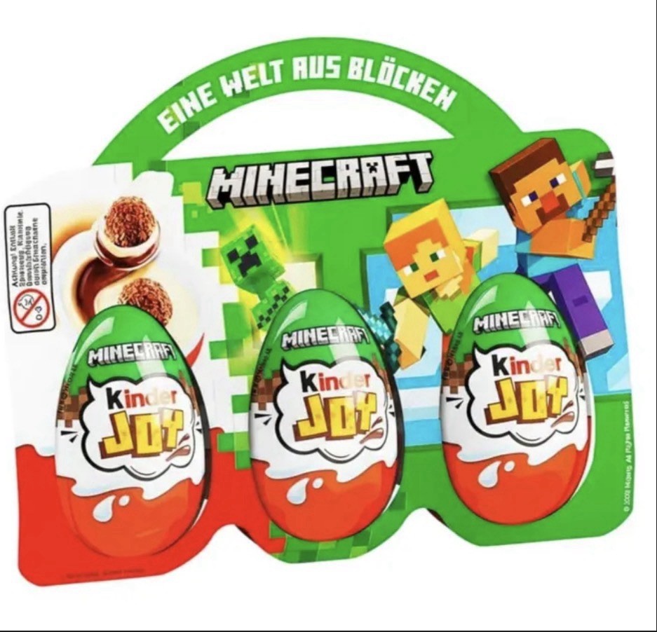 Kinder Joy MINECRAFT  series 3X without box
