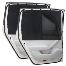 Car Window Shades, 2 PCS Magnetic Double Layer Auto Sun Shade for Black:2pack