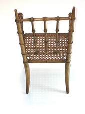 Grand Fauteuil Miniature En Osier Rotin Pour Poupée Ou Maison De Poupée