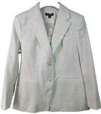 J. Crew Women  s Size 6P Margeaux White Blazer Button Jacket