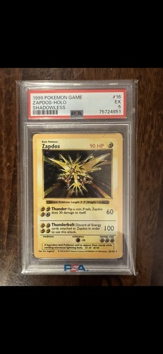 Zapdos (Shadowless) graded PSA 5 for sale on eBay