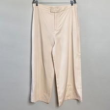 Reformation Womens 12 Wide-Leg Crop Trouser Pant Ivory Lyocell Career Modern