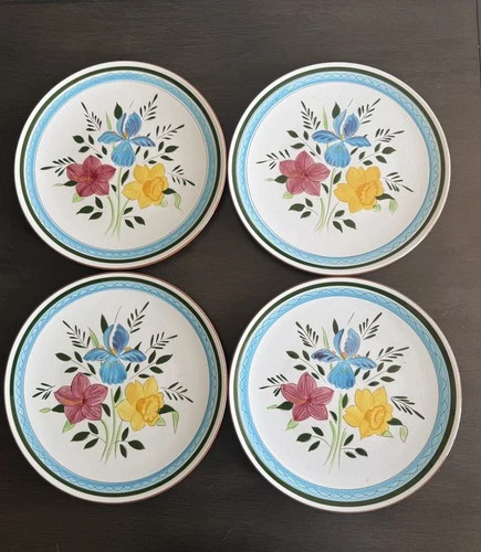 Vintage Stangl Country Garden 10" Dinner Plates Set of 4!