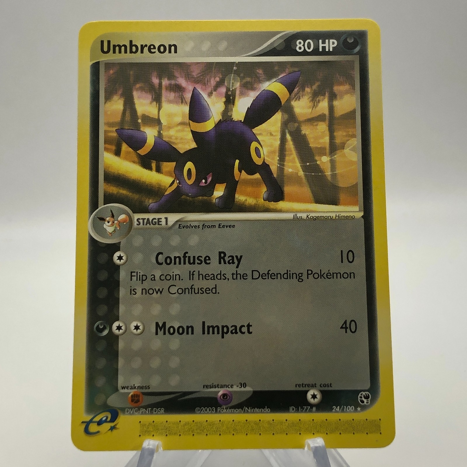 Pokemon Umbreon 24/100 - Rare - EX Sandstorm 2003 e-Reader - NM