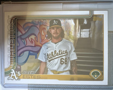 Topps 2024 Series 2 Joey Estes Golden Mirror Horizontal Image Variation  #445